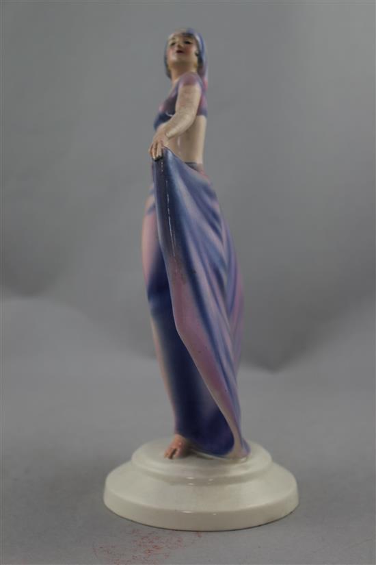 Josef Lorenzl for Goldscheider. An Art Deco figurine of a dancer, 26cm., slight restoration